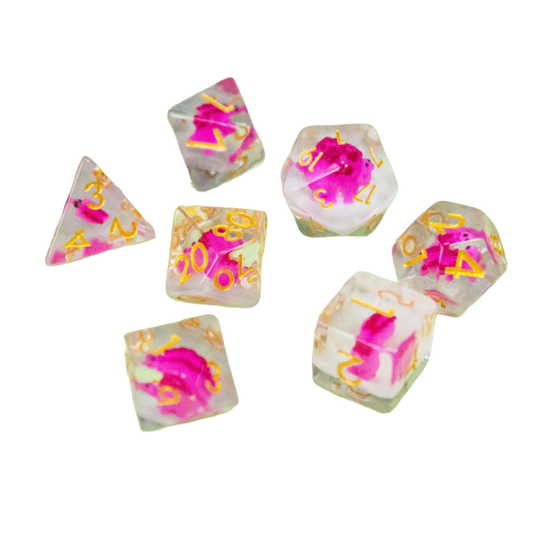 Inclusion Pink Dinosaurs Dice Set