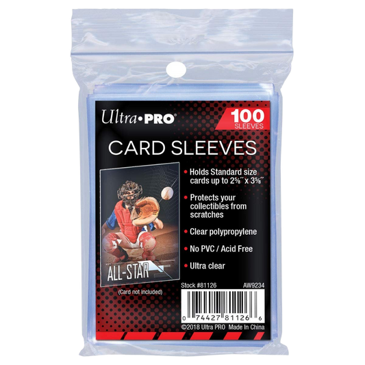 Ultra-pro clear sleeves (pk 100)