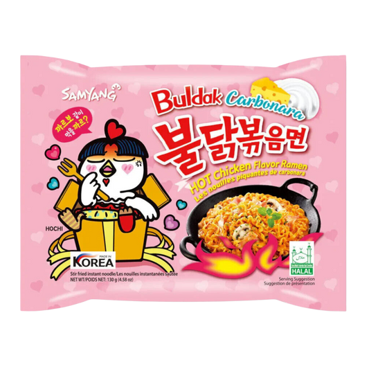 Samyang Buldak Hot Chicken Ramen Carbonara Flavour Korea (130g)