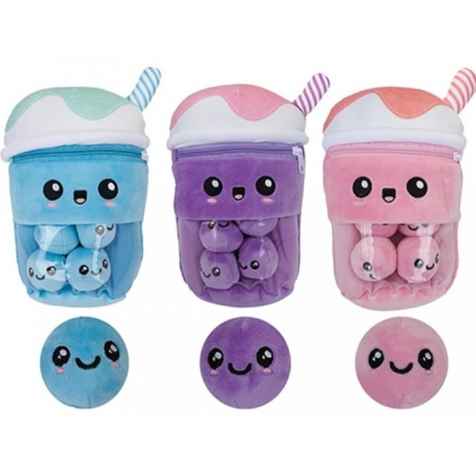 BOBA TEA WITH MINI BUBBLES IN
ZIP POUCH 25 CM