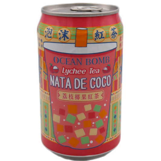 Ocean Bomb Lychee Nata De Coco Tea Drink 315ml