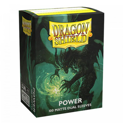 Dragon Shield - Dual Matte Art Standard Size Sleeves 100pk - Limited Edition Metallic Power Green