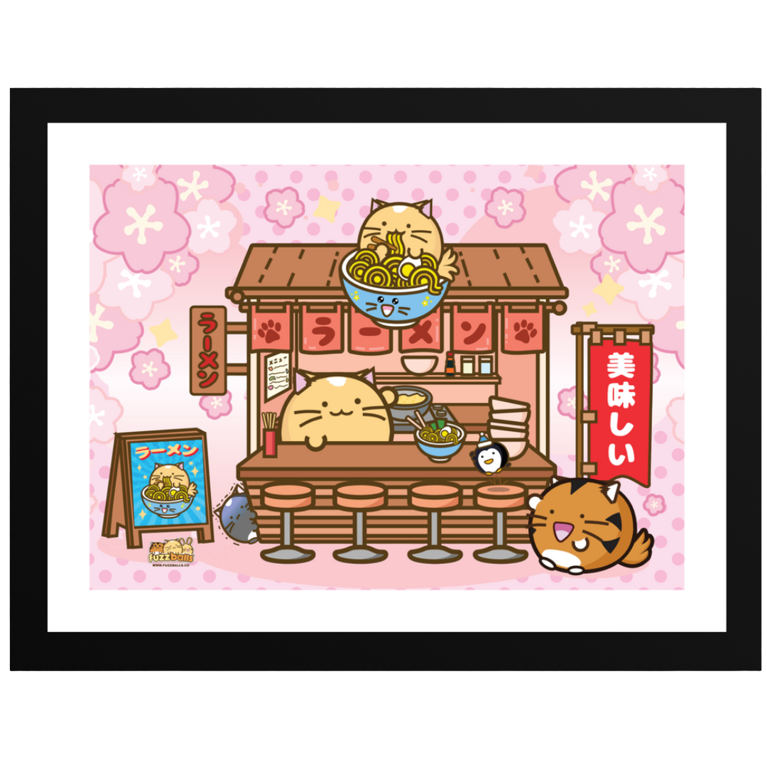 Fuzzballs Ramen Shop 30 x 40cm Framed Collector Print