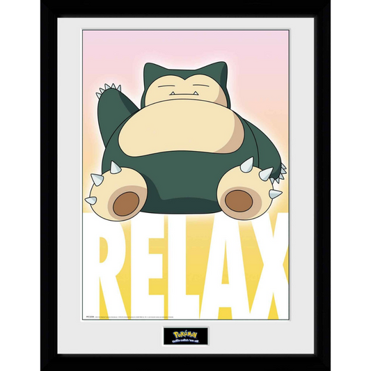 Pokemon Snorlax 30 x 40cm Framed Collector Print