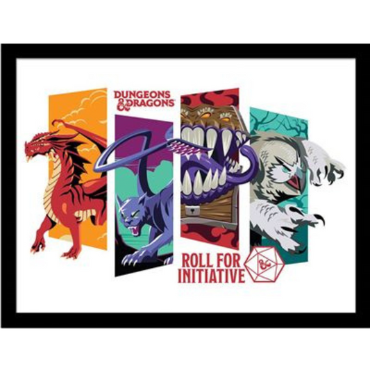 DUNGEONS & DRAGONS (ROLL FOR INITIATIVE) COLLECTOR PRINT (FRAMED)