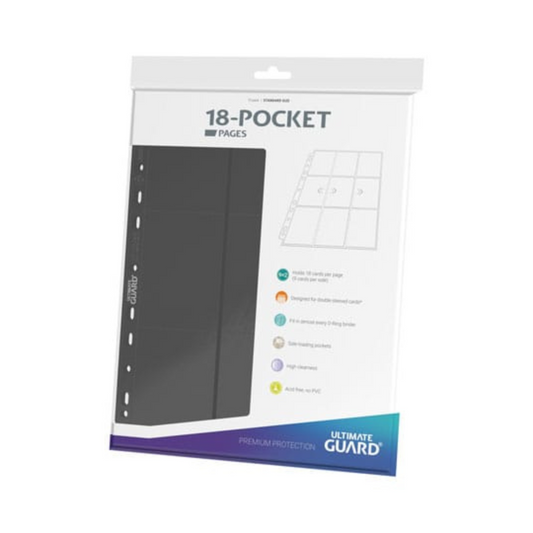 Ultimate Guard 18-Pocket Pages Side-Loading (10) - Grey