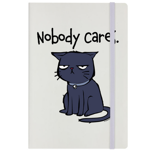 Nobody Cares Cream A5 Hard Cover Notebook