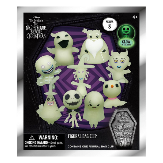 Nightmare Before Christmas 3D PVC Bag Clips Glow in the Dark Series 8