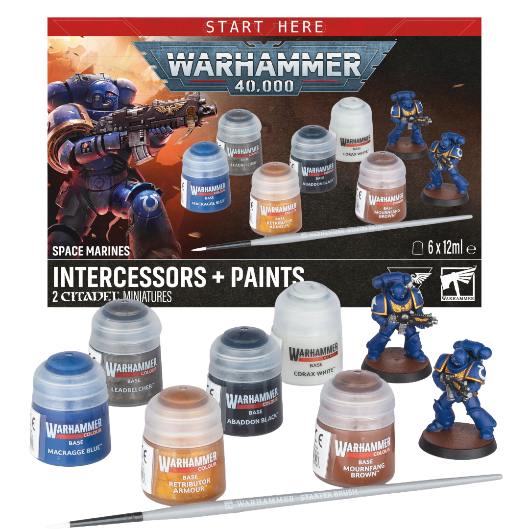 Warhammer 40,000 - Space Marines: Intercessors Plus Paints
