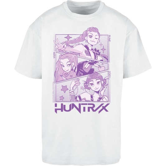 K-Pop Demon Hunters Kids Huntrix K-Pop Anime Printed T-Shirt - White