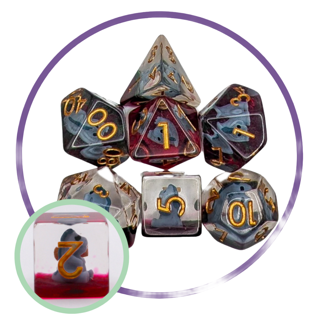 Inclusion Blue Dinosaurs Dice Set