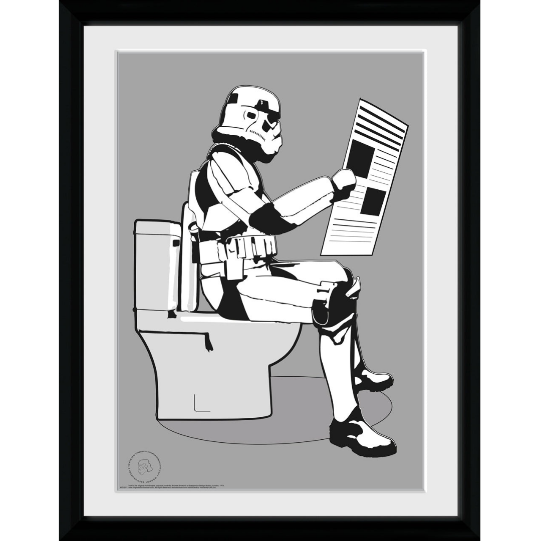 Original Stormtrooper Storm Pooper 30 x 40cm Framed Collector Print