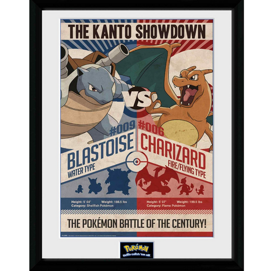 Pokemon Red vs Blue 30 x 40cm Framed Collector Print