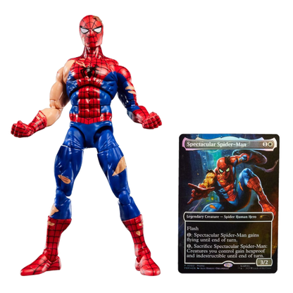 Marvel Legends Magic: The Gathering Action Figure Battle-Damaged Spider-Man (plus Exclusive Foil Card) 15 cm